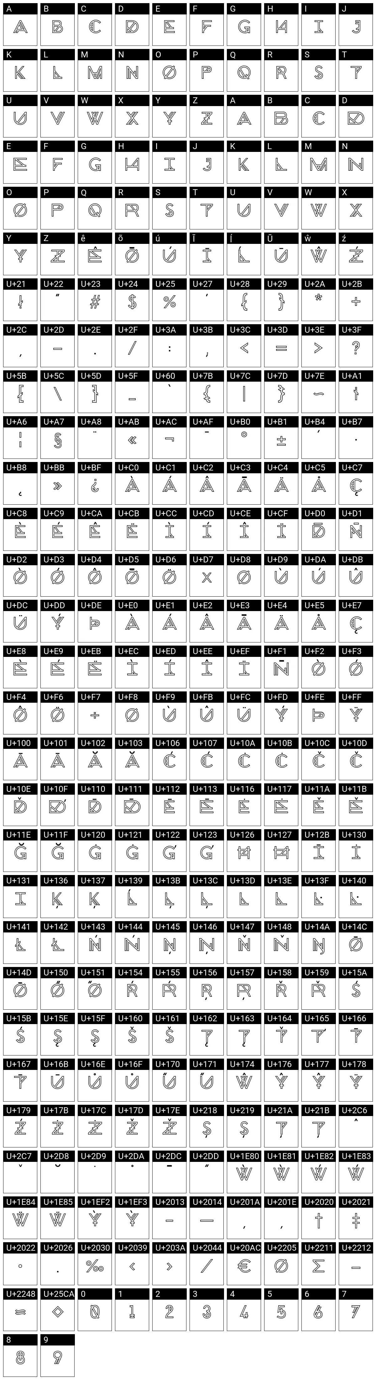 Chronic Outline Regular Font Free Download - fontfreedownload.com