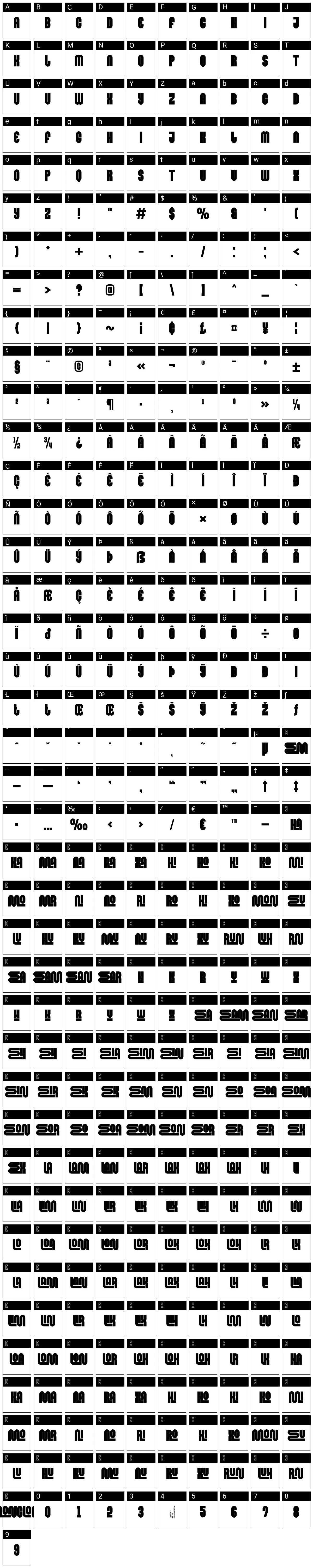 Monblock Regular Font Download Free - fontfreedownload.com