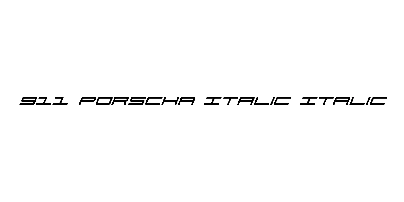 911 Porscha Italic Italic Font Preview