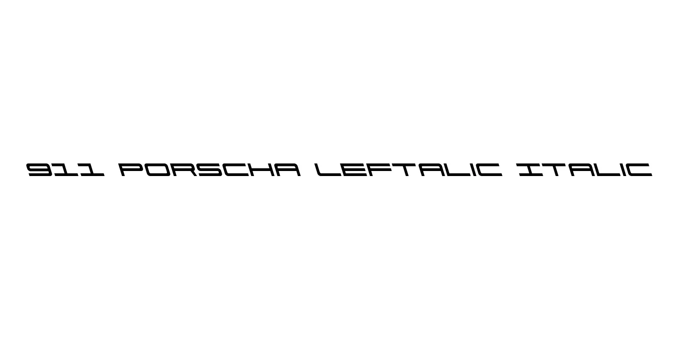 911 Porscha Leftalic Italic Font Preview