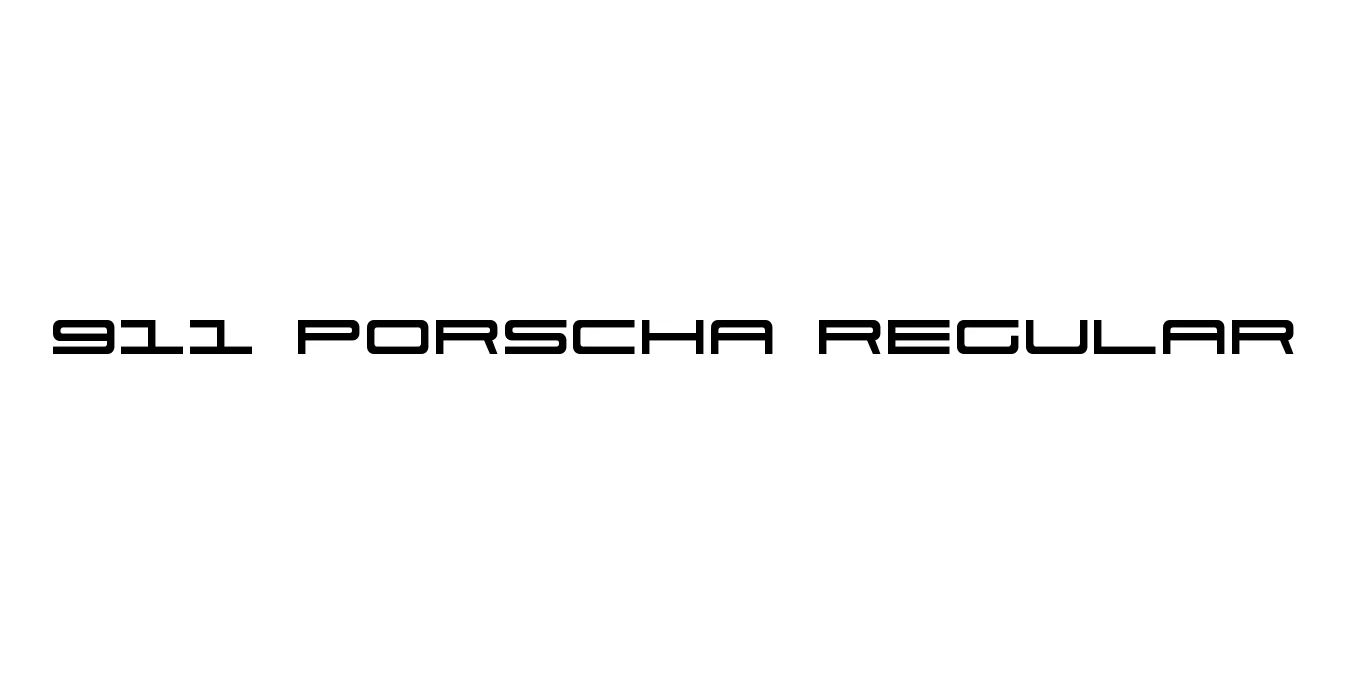 911 Porscha Regular Font Preview