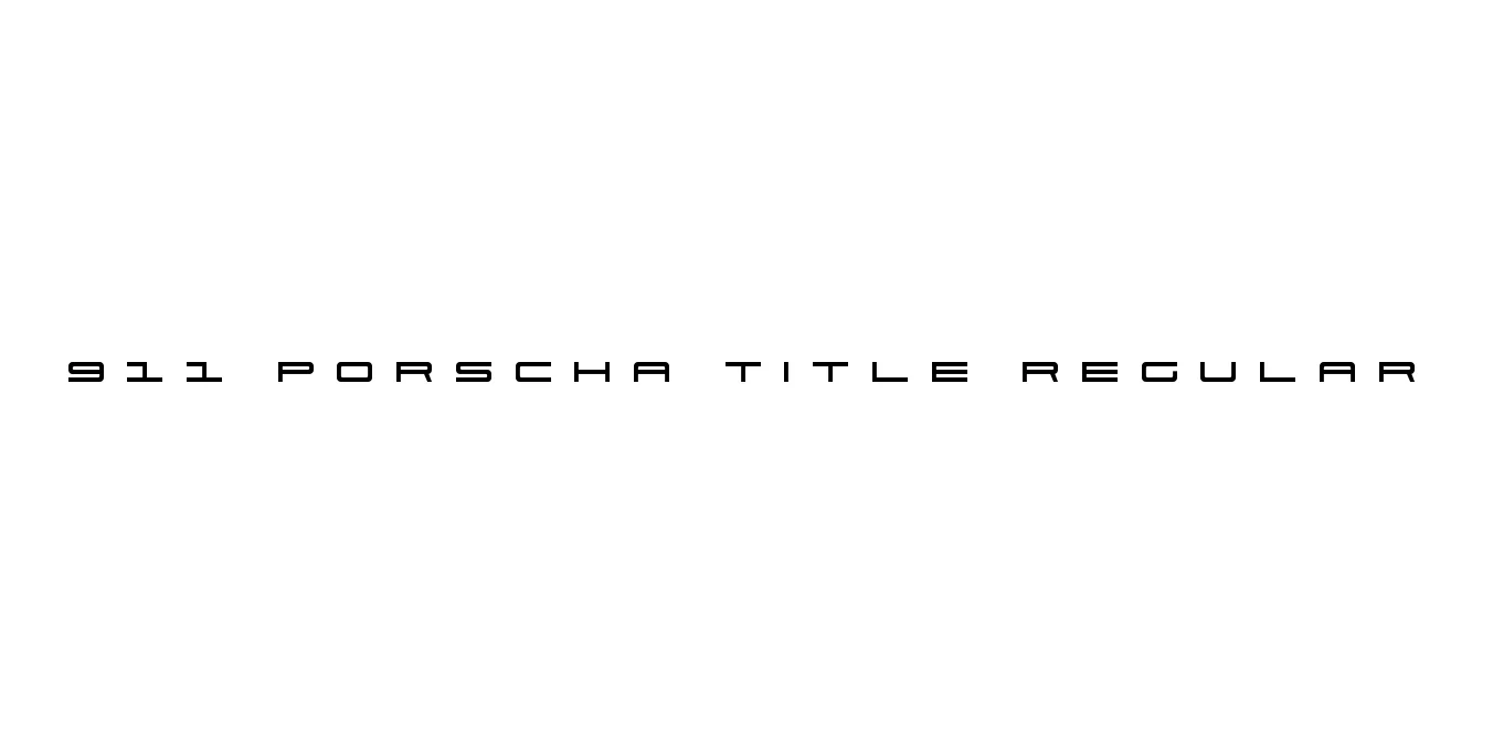 911 Porscha Title Regular Font Preview