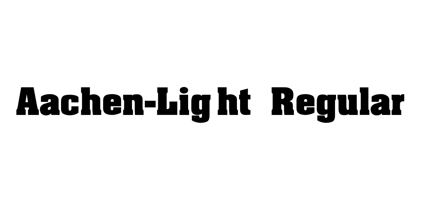 Aachen-Light Regular Font Preview
