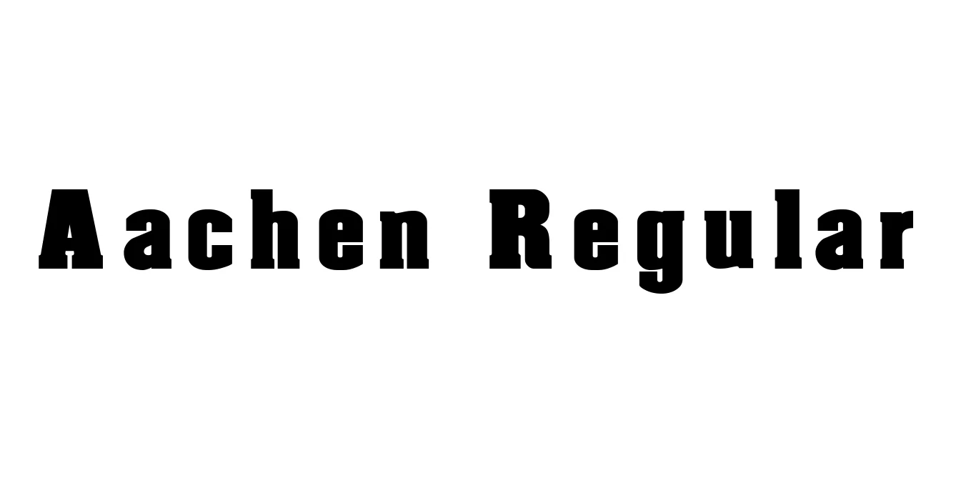 Aachen Regular Font Preview