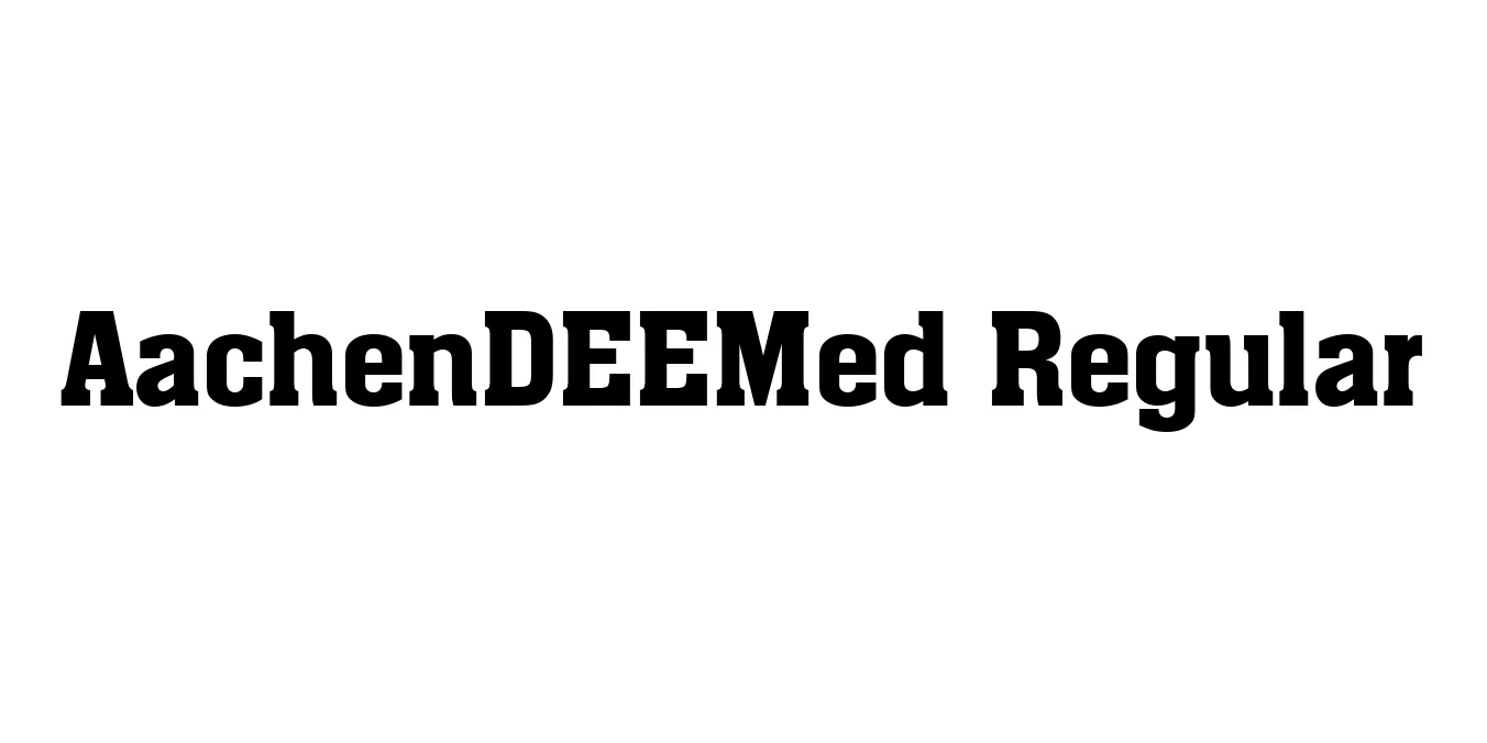 AachenDEEMed Regular Font Preview