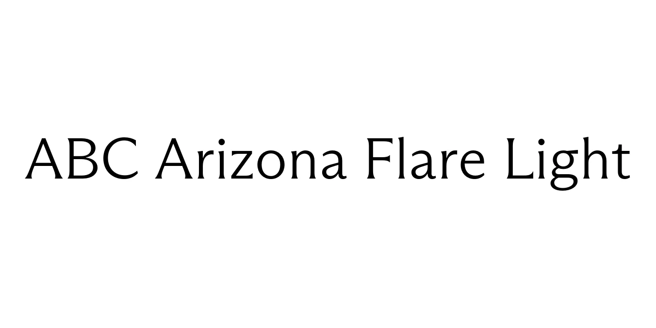 ABC Arizona Flare Light Font Preview