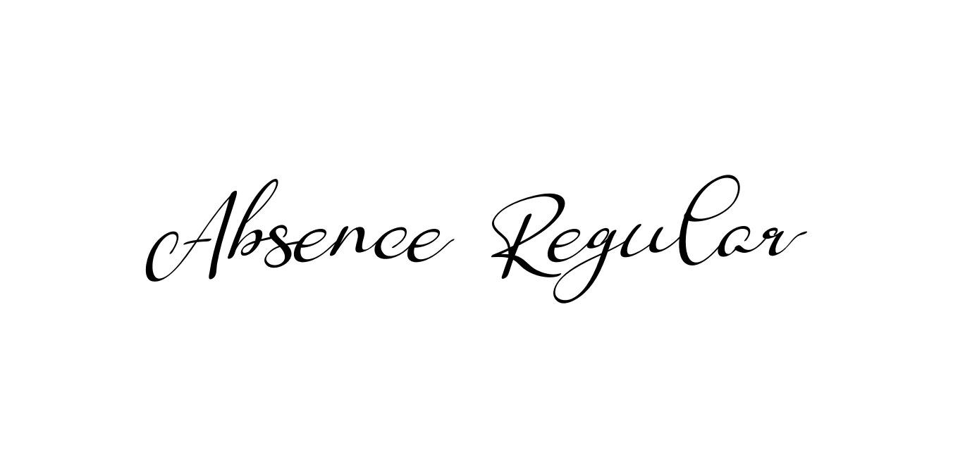 Absence Regular Font Preview