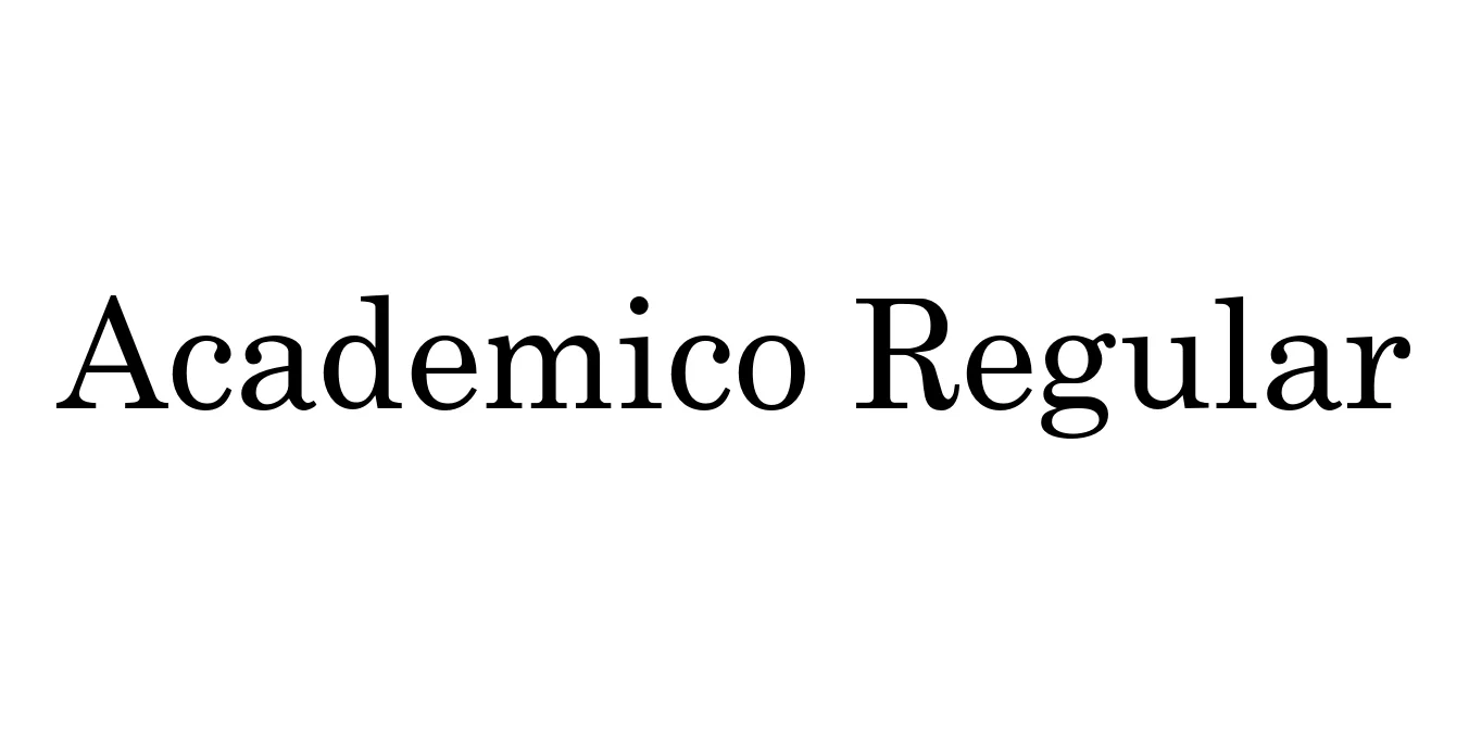 Academico Regular Font Preview