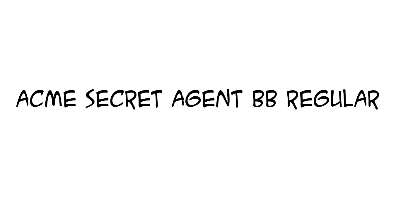 ACME Secret Agent BB Regular Font Preview