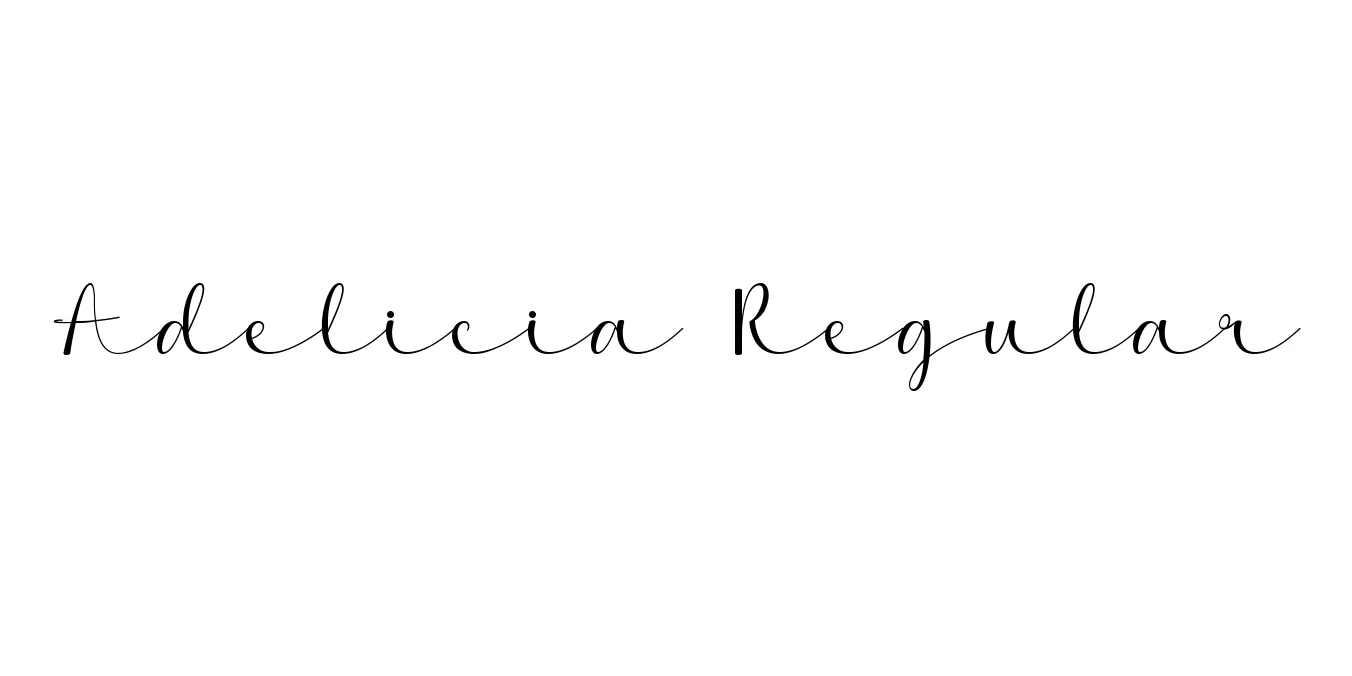 Adelicia Regular Font Preview