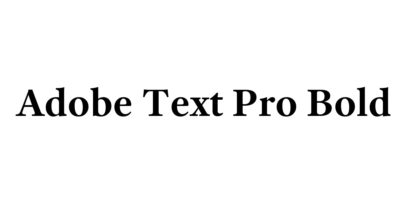 Adobe Text Pro Bold Font Preview