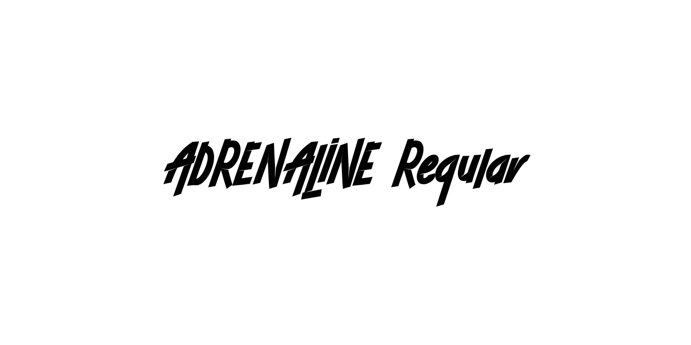 ADRENALINE Regular Font Preview