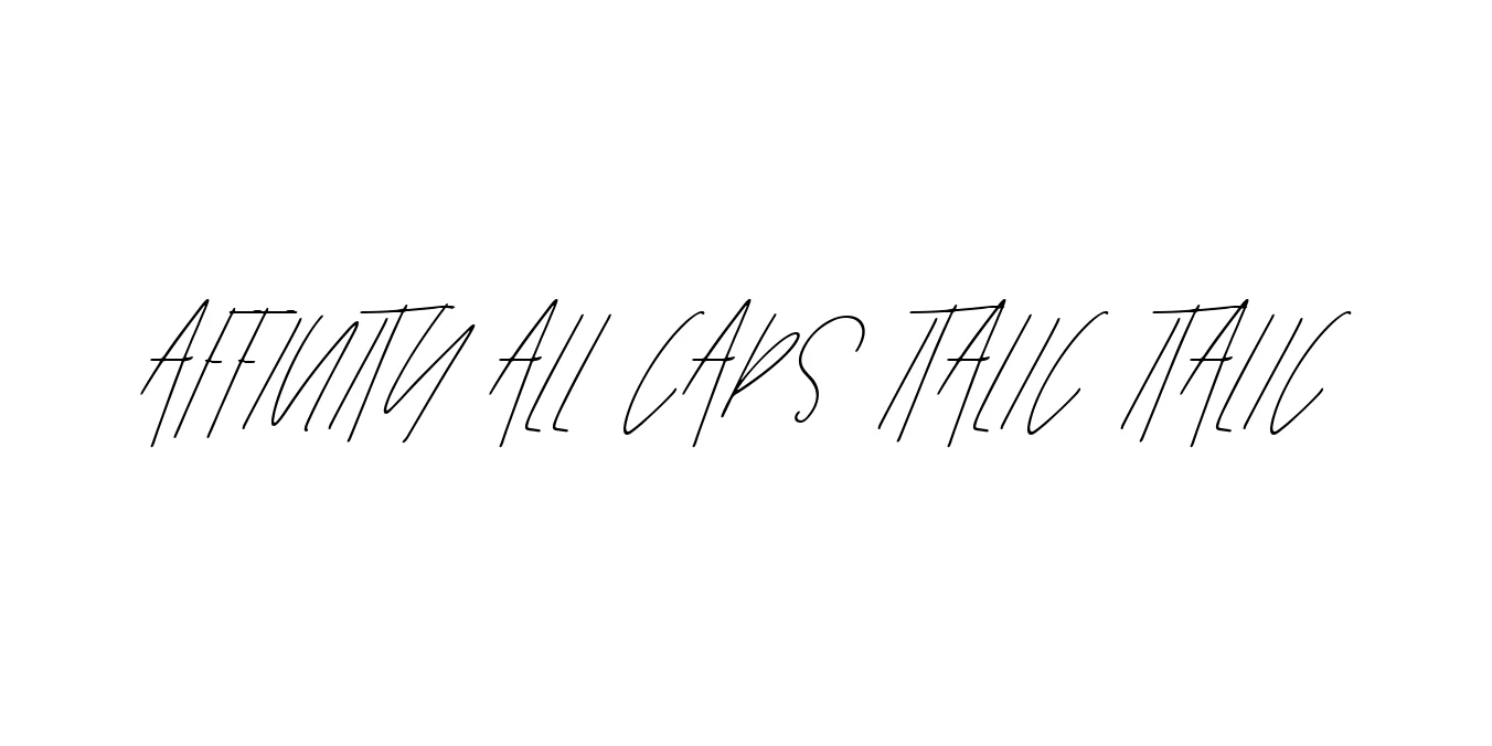 Affinity All Caps Italic Italic Font Preview
