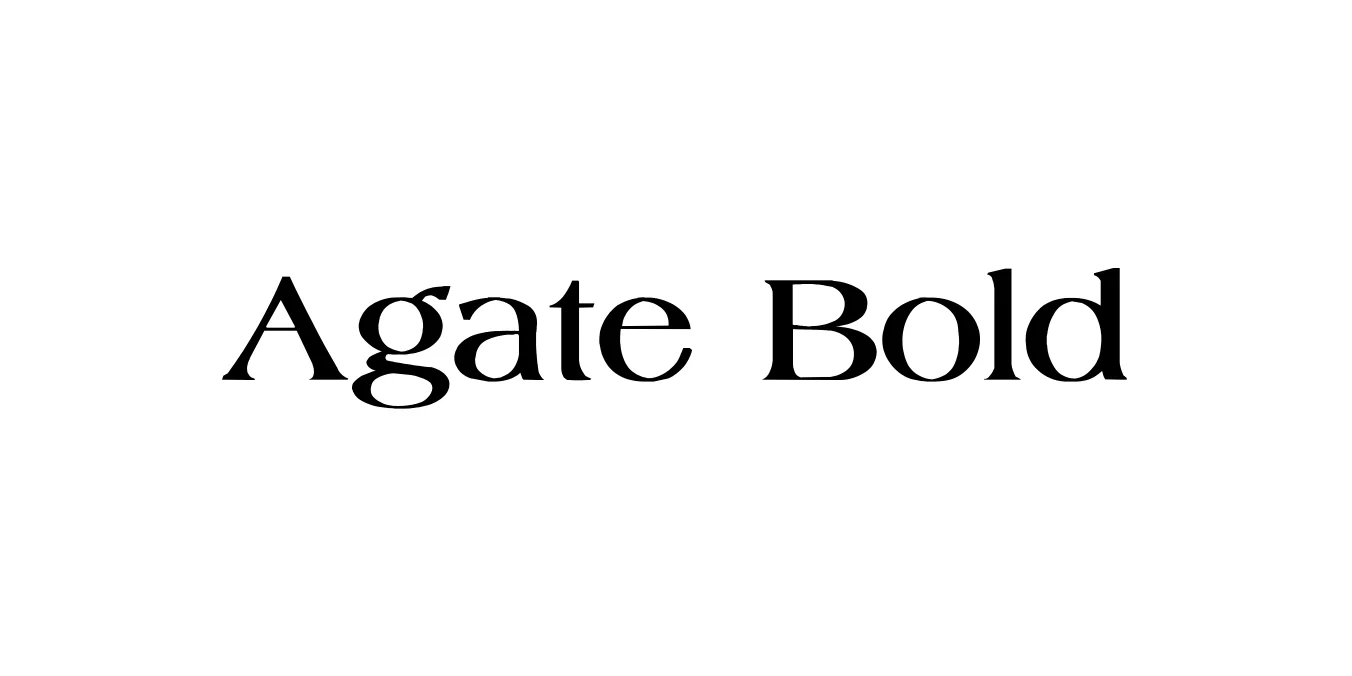 Agate Bold Font Preview