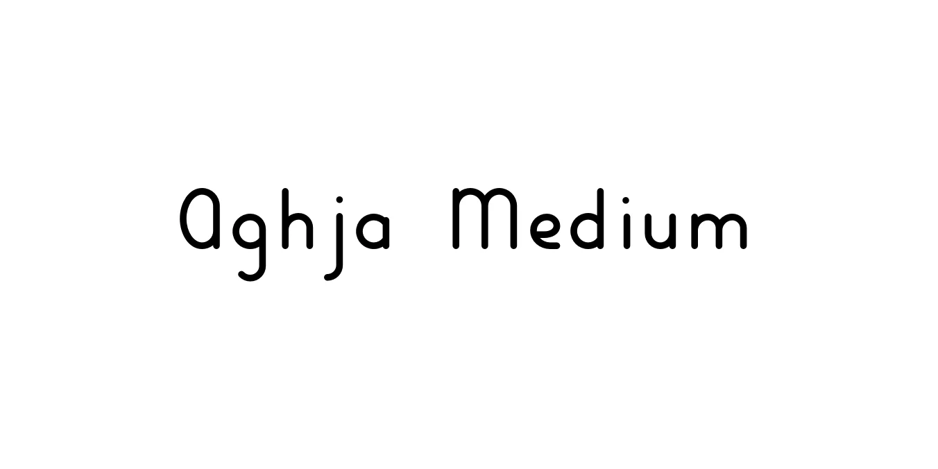 Aghja Medium Font Preview
