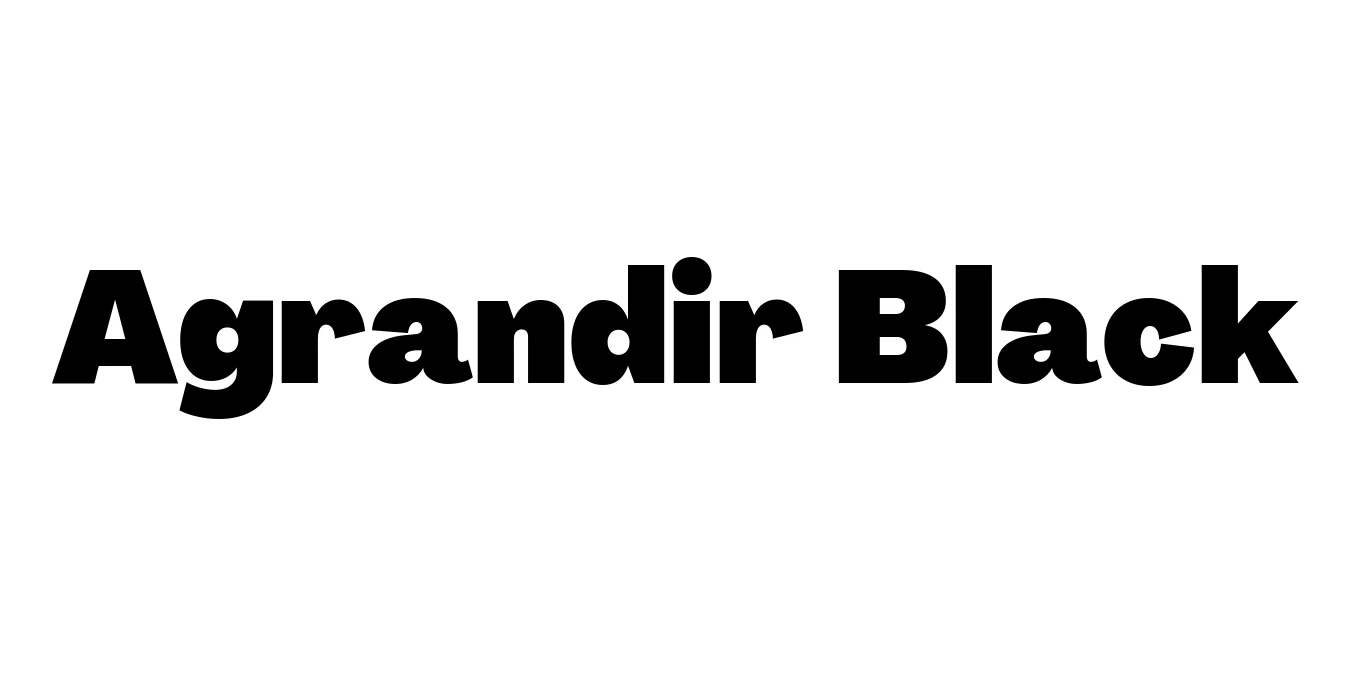 Agrandir Black Font Preview