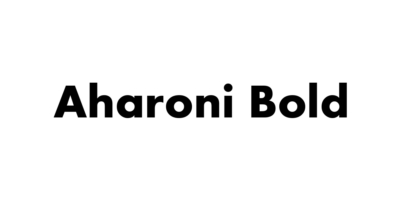 Aharoni Bold Font Preview