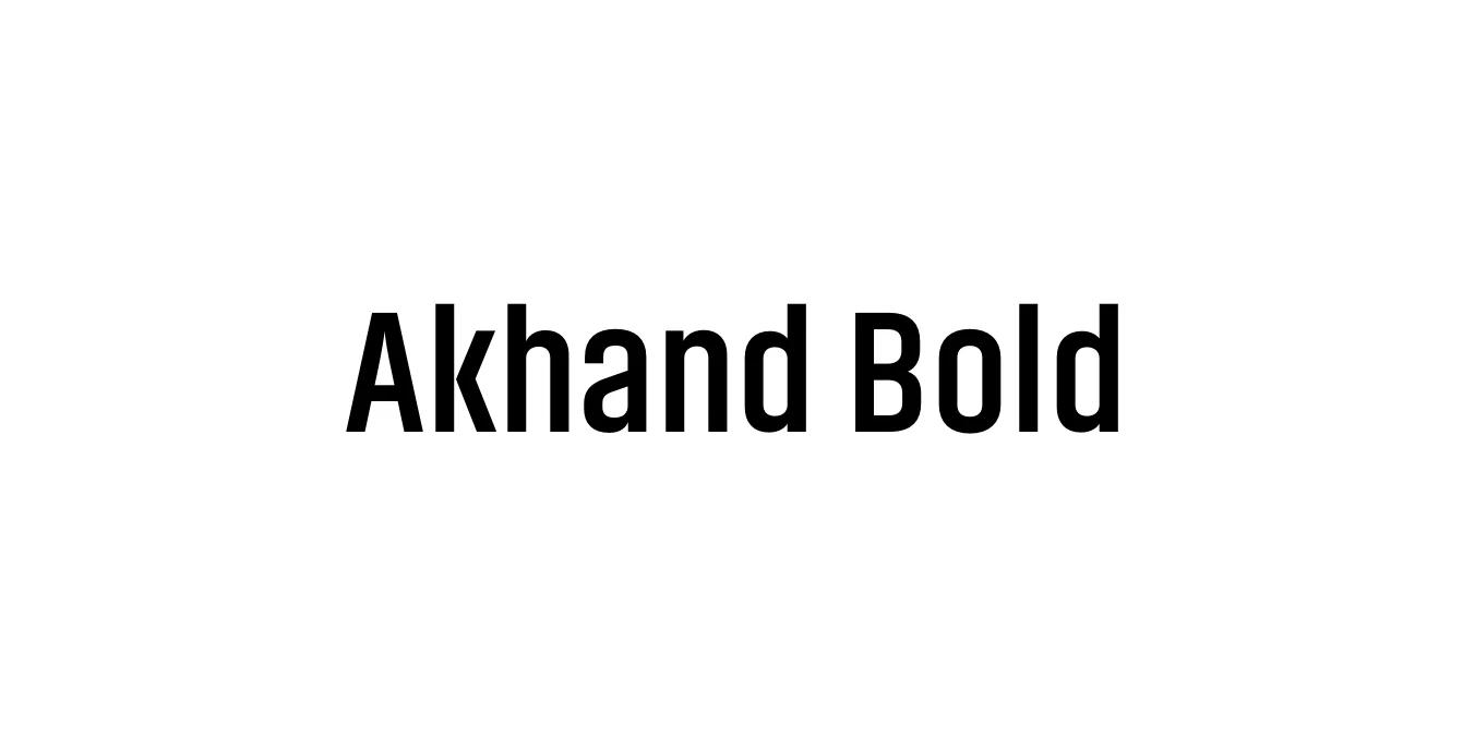 Akhand Bold Font Preview
