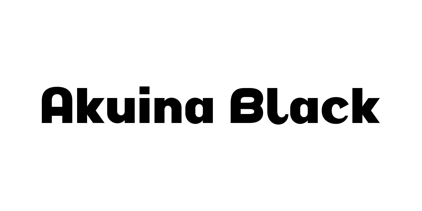 Akuina Black Font Preview