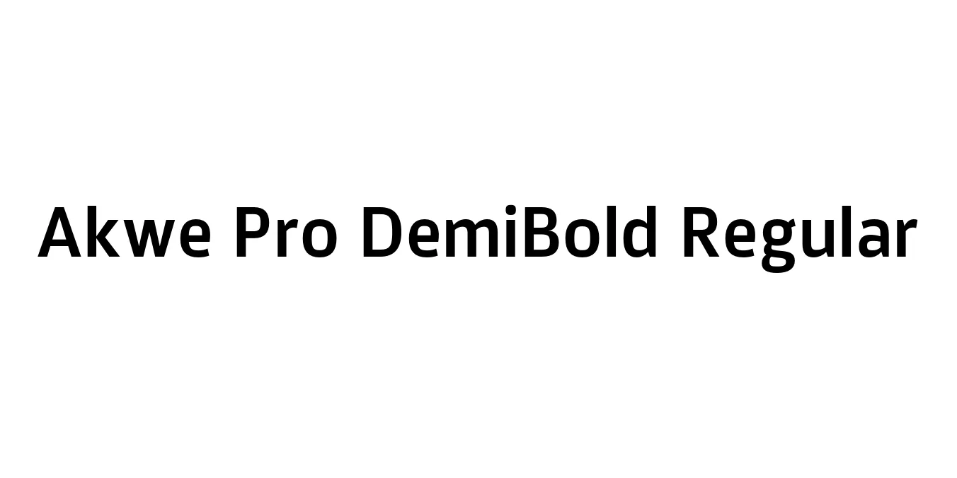 Akwe Pro DemiBold Regular Font Preview