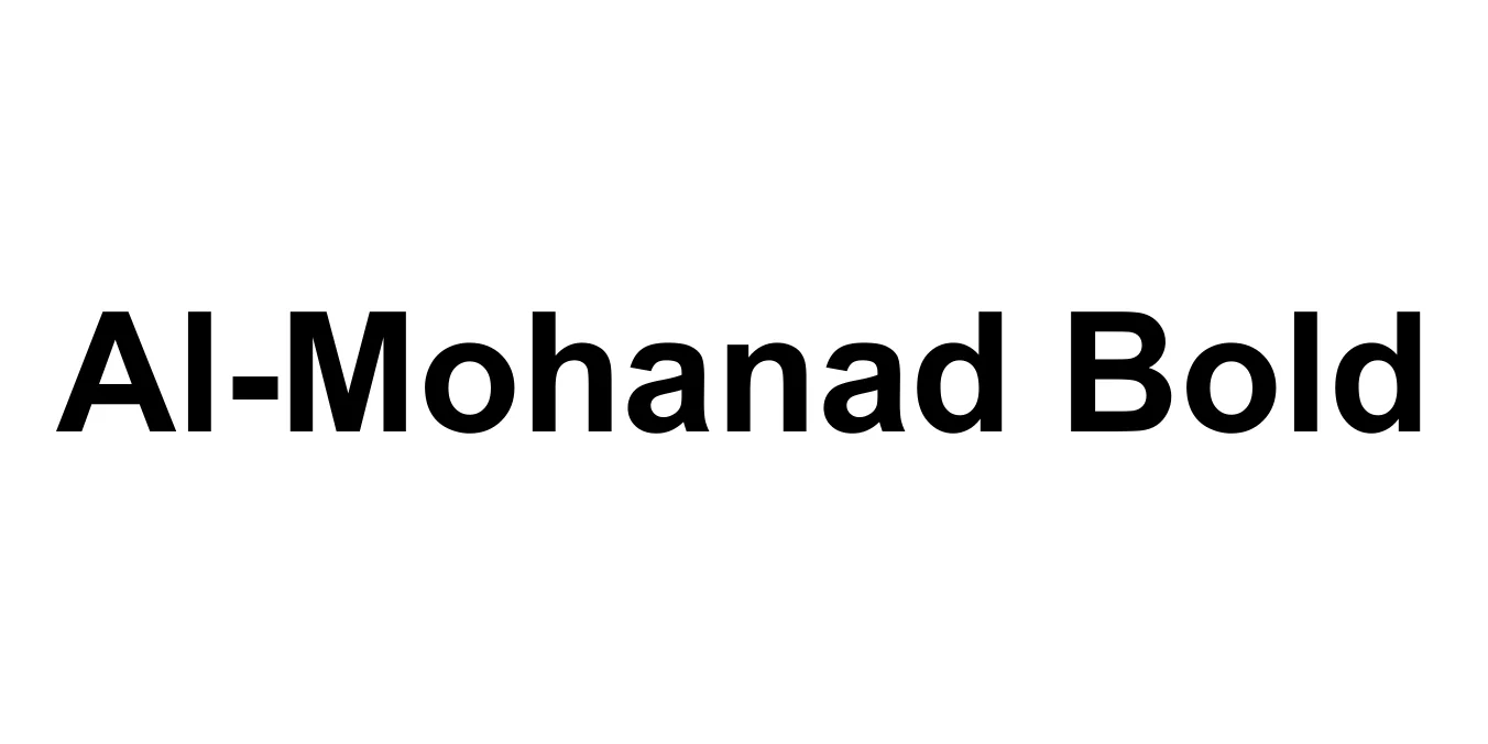 Al-Mohanad Bold Font Preview