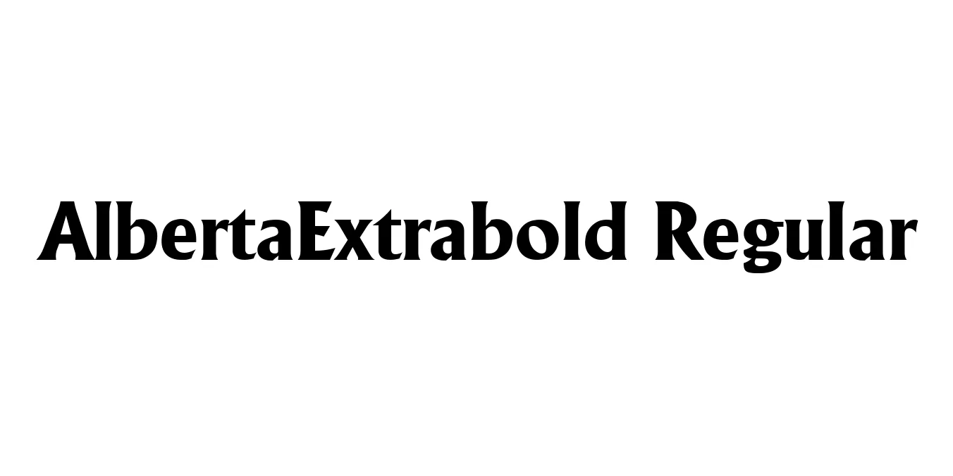 AlbertaExtrabold Regular Font Preview