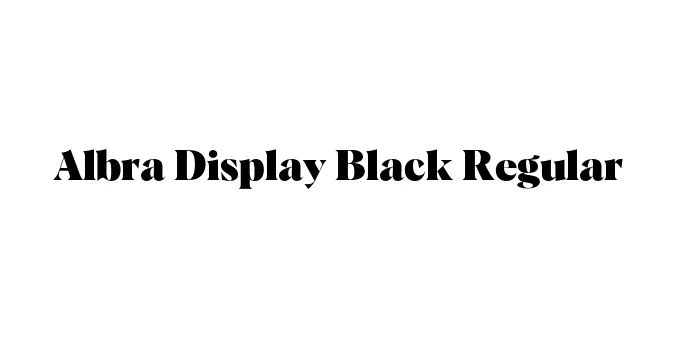 Albra Display Black Regular Font Preview