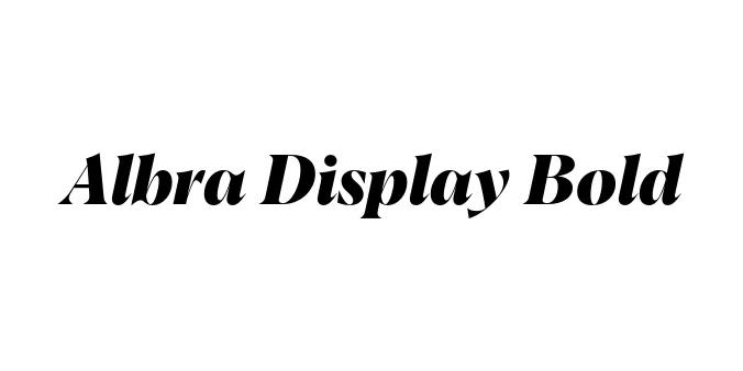 Albra Display Bold Font Preview