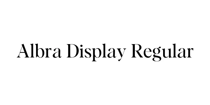 Albra Display Regular Font Preview