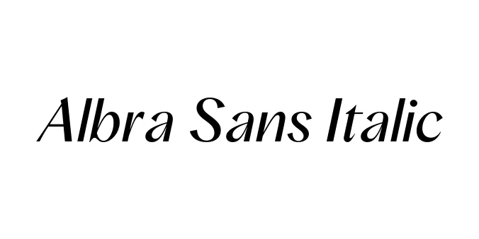 Albra Sans Italic Font Preview