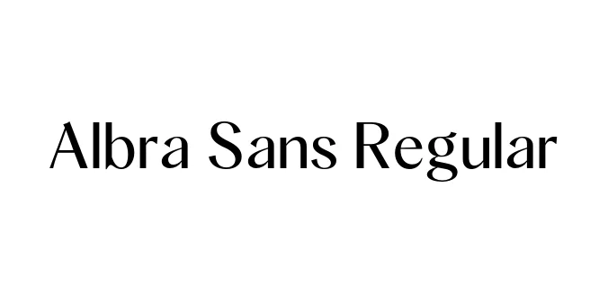 Albra Sans Regular Font Preview