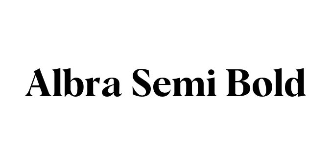 Albra Semi Bold Font Preview