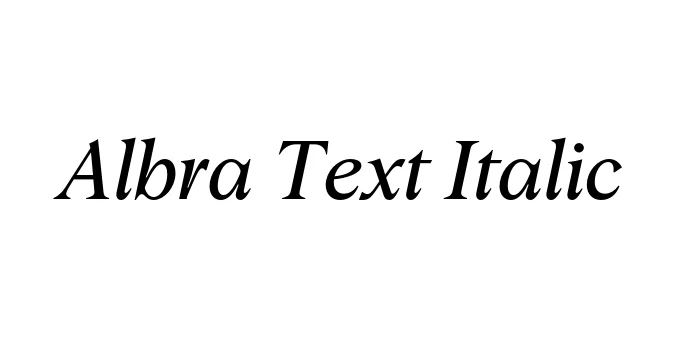 Albra Text Italic Font Preview