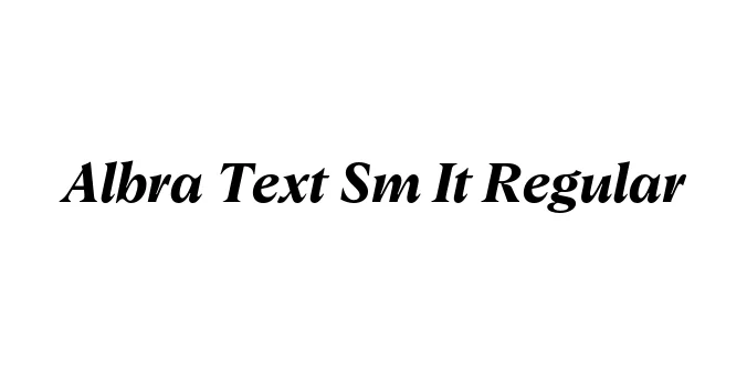 Albra Text Sm It Regular Font Preview