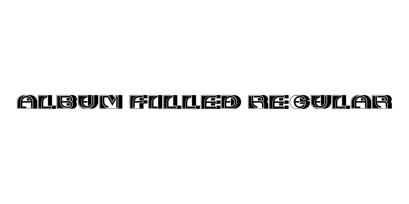 Album Filled Regular Font Preview