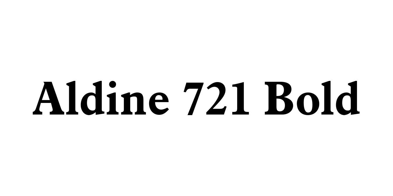 Aldine 721 Bold Font Preview