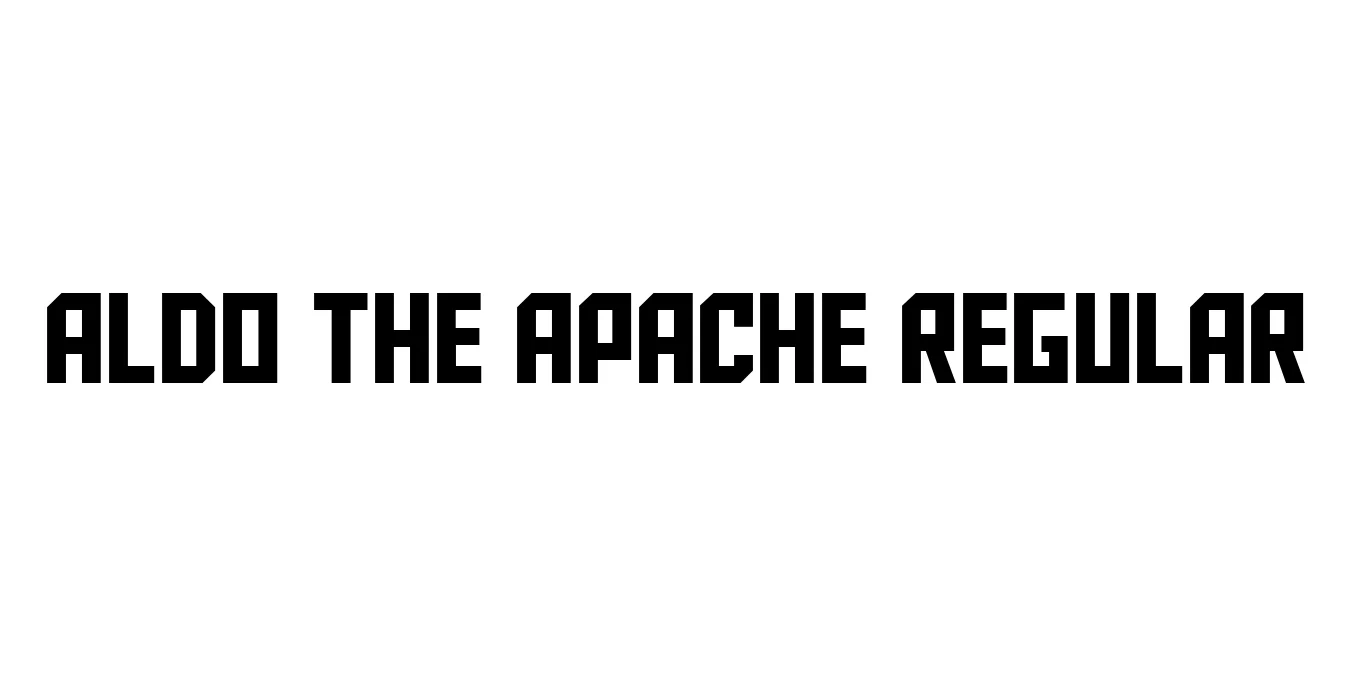 Aldo the Apache Regular Font Preview