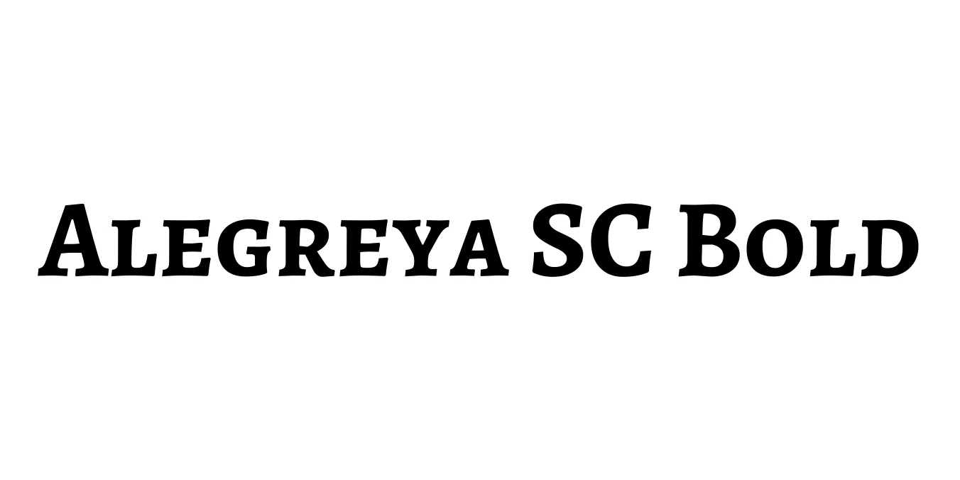 Alegreya SC Bold Font Preview