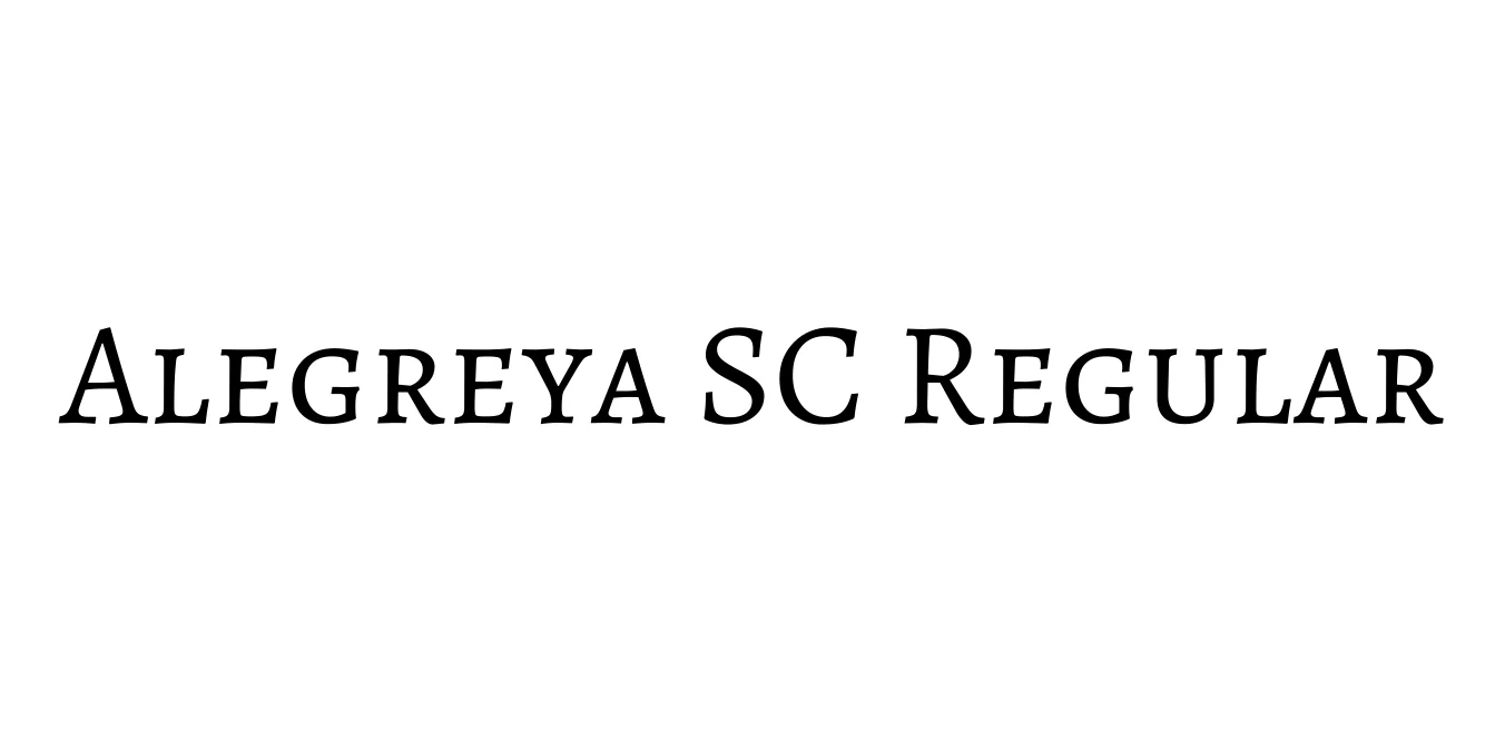 Alegreya SC Regular Font Preview