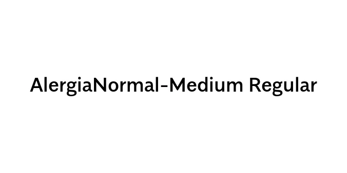 AlergiaNormal-Medium Regular Font Preview