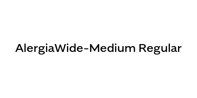 AlergiaWide-Medium Regular Font Preview
