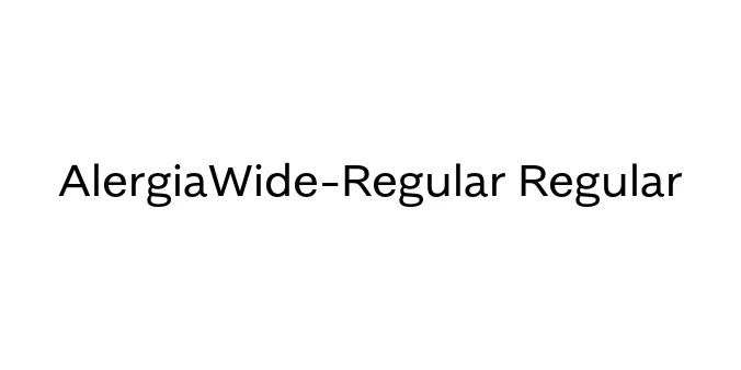 AlergiaWide-Regular Regular Font Preview