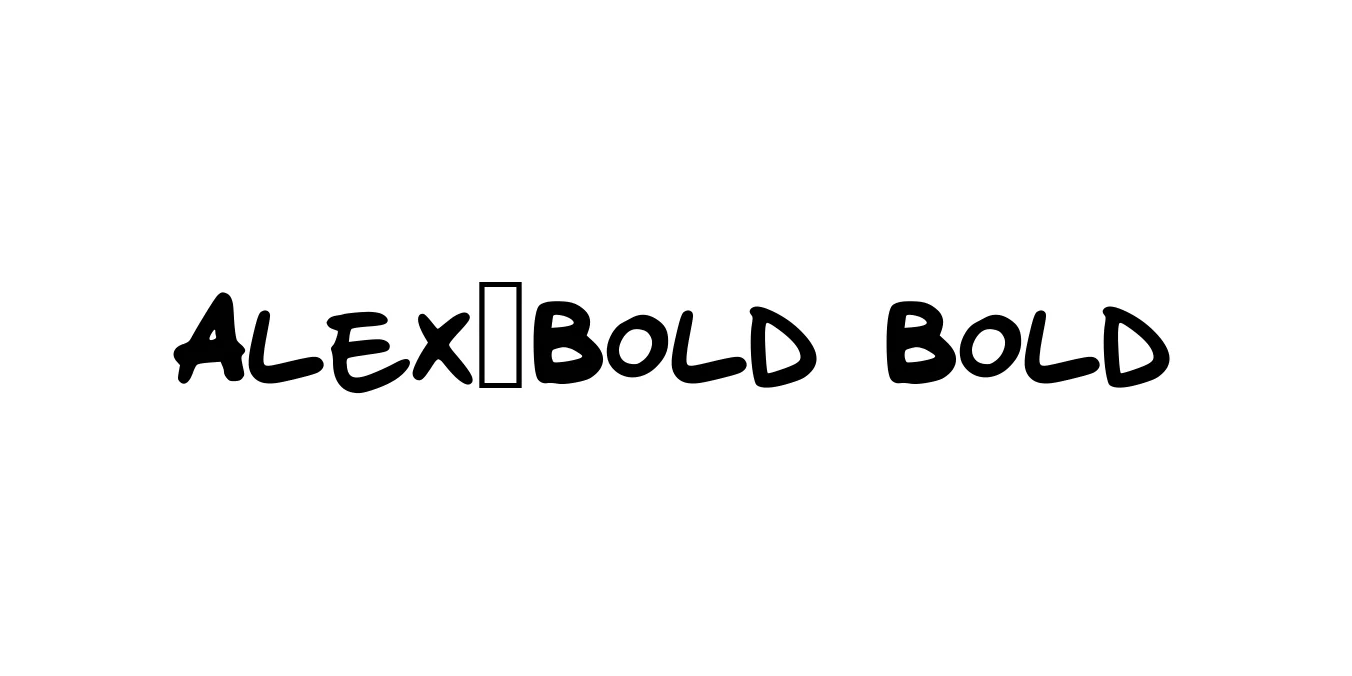 Alex_Bold Bold Font Preview