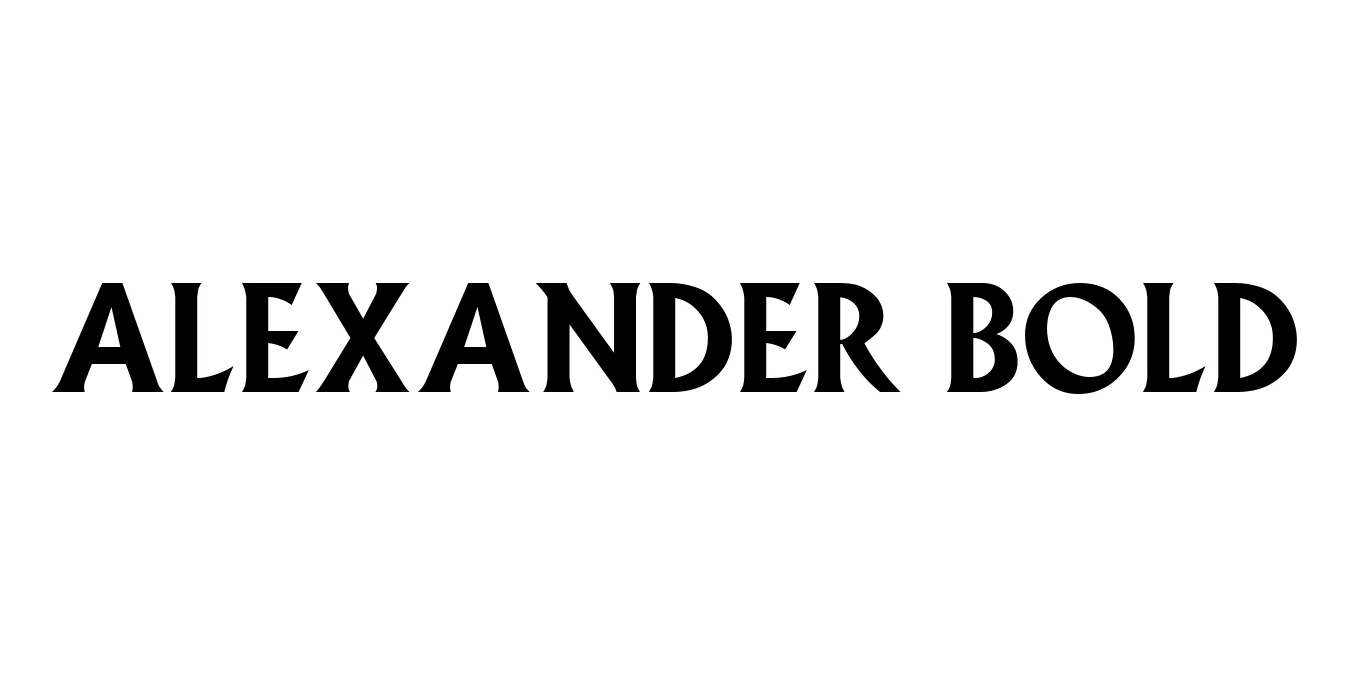 Alexander Bold Font Preview