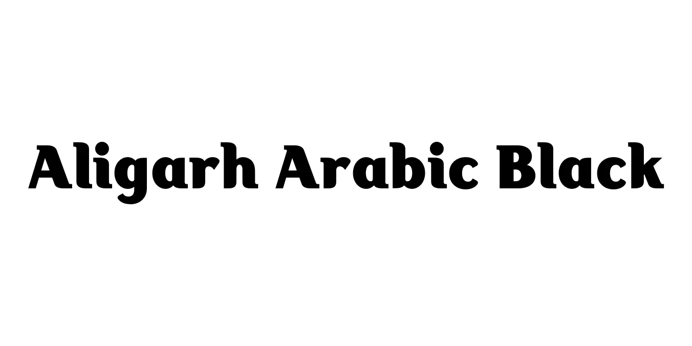Aligarh Arabic Black Font Preview