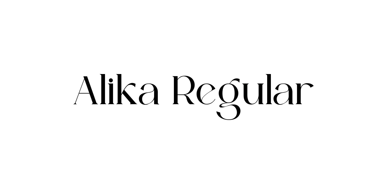 Alika Regular Font Preview