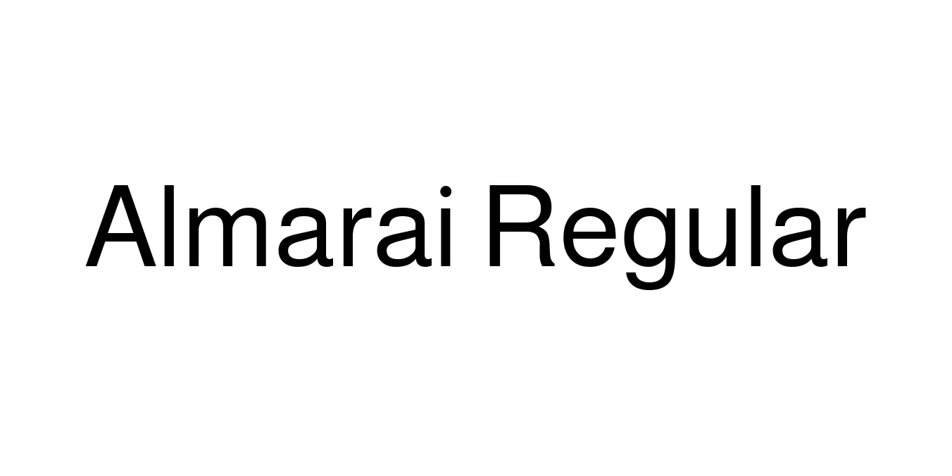 Almarai Regular Font Preview