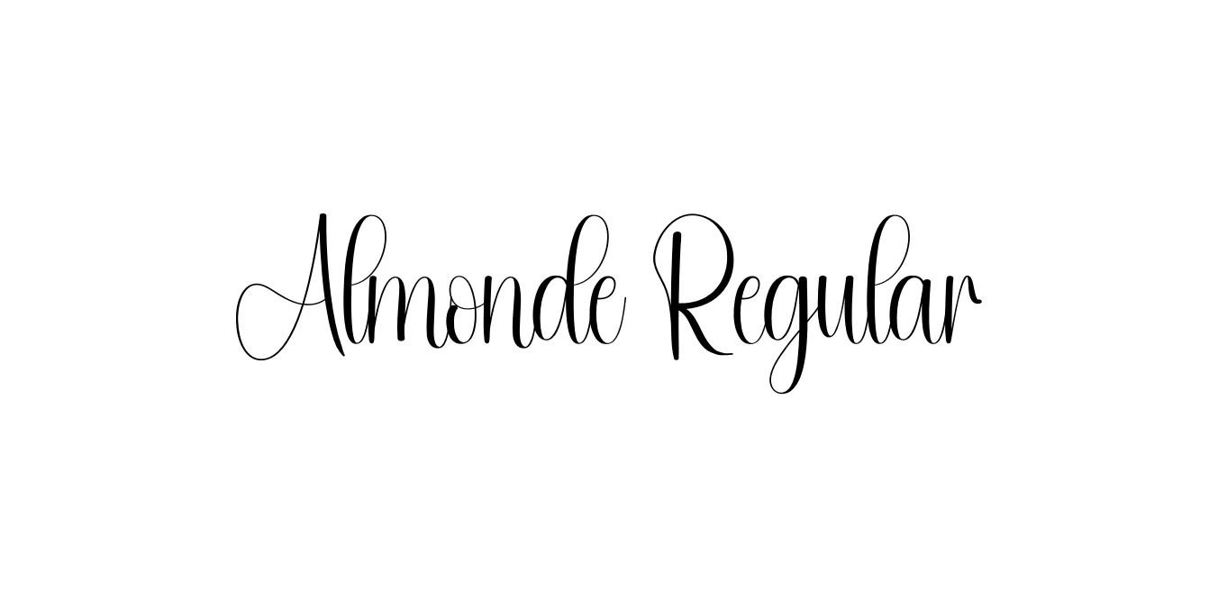 Almonde Regular Font Preview