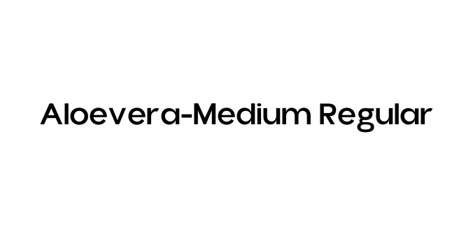 Aloevera-Medium Regular Font Preview