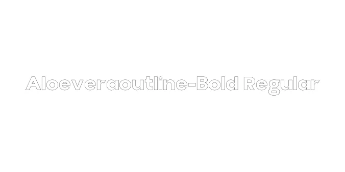 Aloeveraoutline-Bold Regular Font Preview
